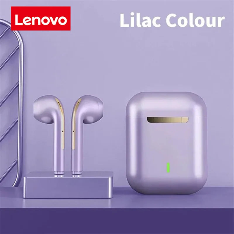 Lenovo J18 Wireless Earphone HiFI In-Ear Stereo With Microphone Waterproof Bluetooth Touch Noise-cancelling Various Headphones