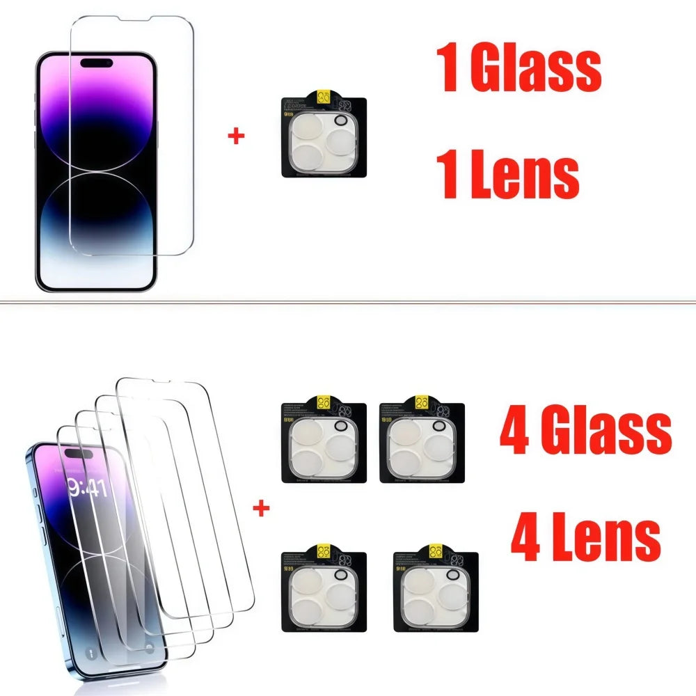 All iPhone Tempered Glass Screen Protector & Camera Lens Film