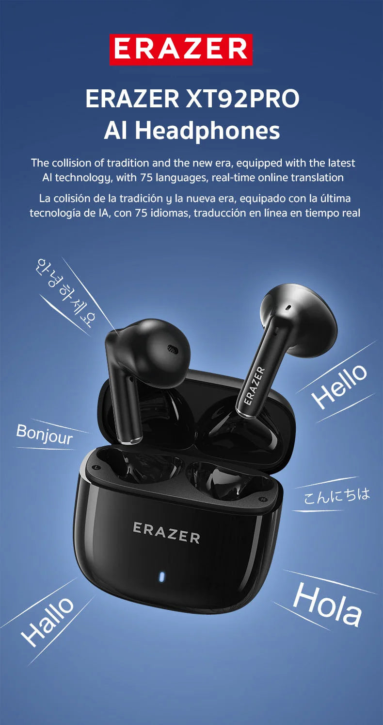 AI Real-Time Translation Wireless Earbuds XT92PRO