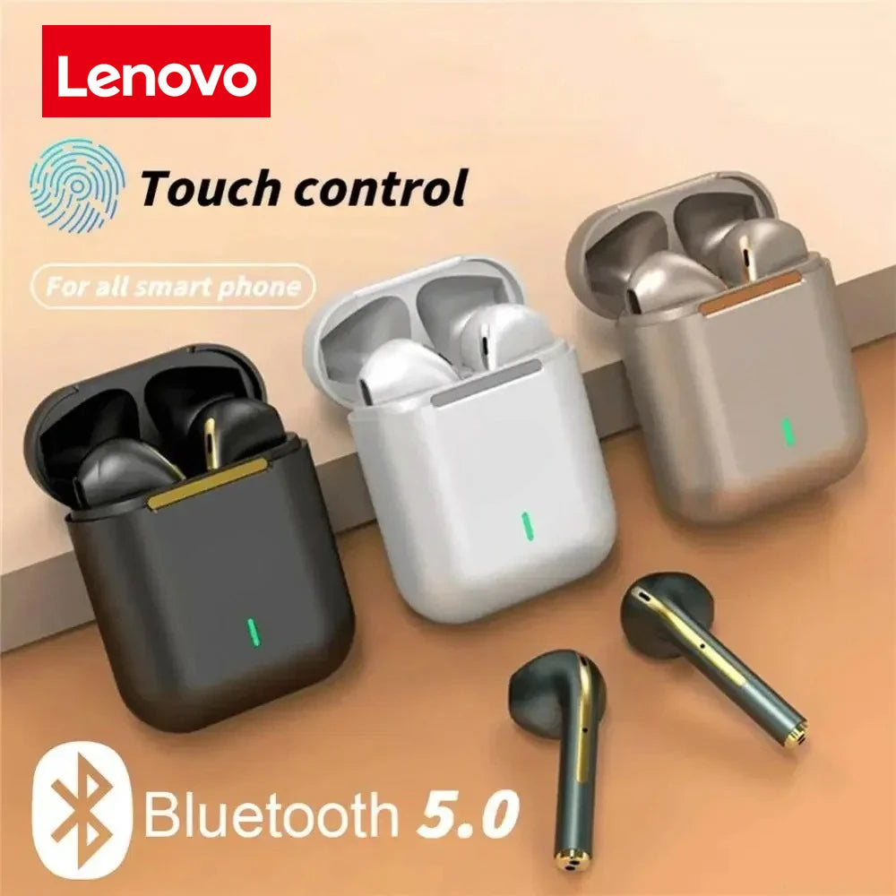 Lenovo J18 Wireless Earphone HiFI In-Ear Stereo With Microphone Waterproof Bluetooth Touch Noise-cancelling Various Headphones