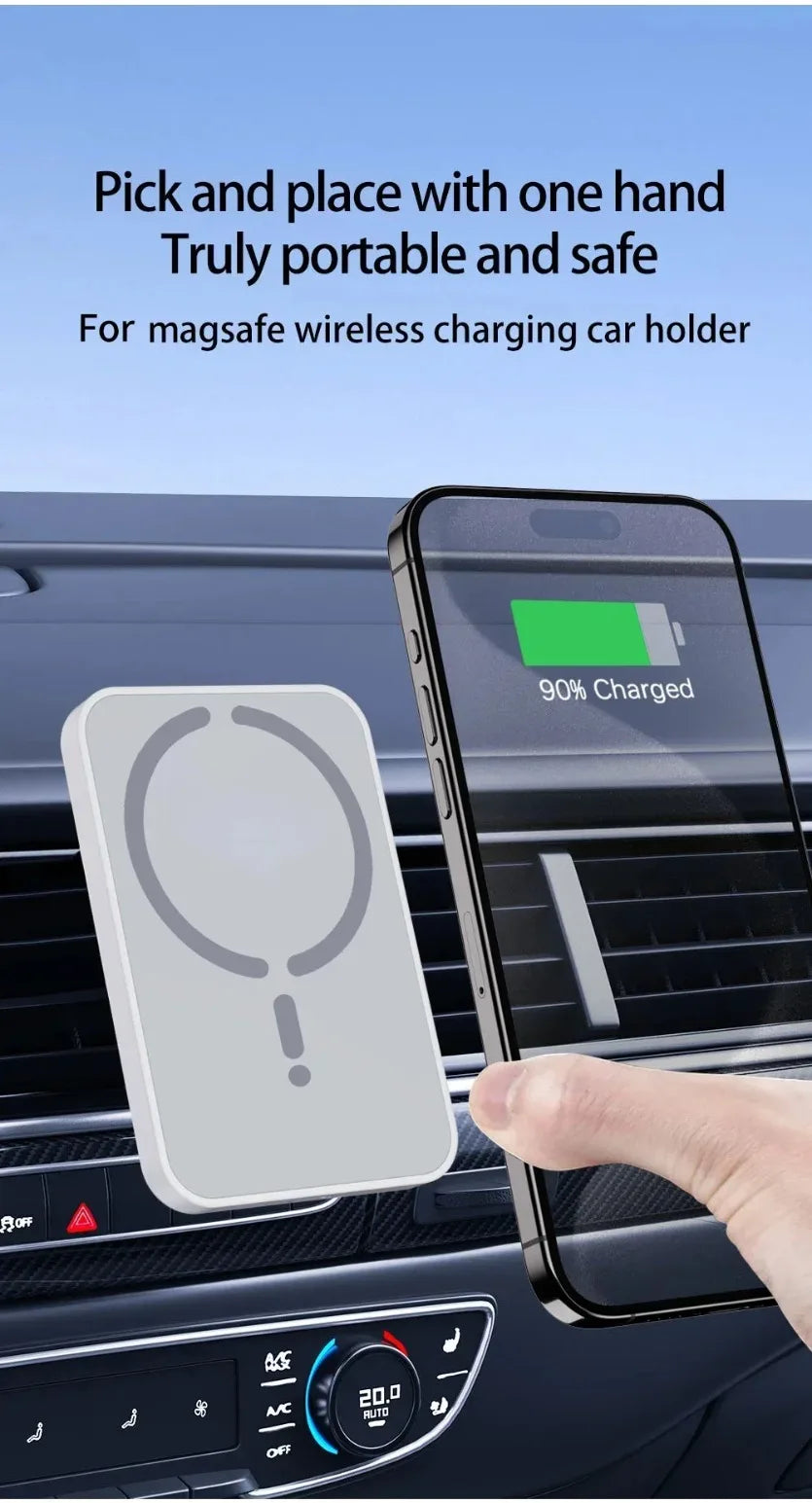 VIKEFON Car 100W Quick Wireless Charger Air Out Magnetic Phone Holder Stand For Magsafe iPhone 17-12 Pro Max Air Vent Charging