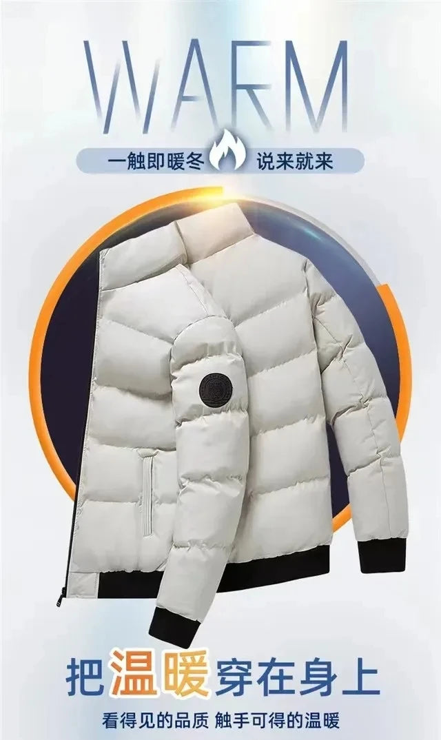 Men's down jacket, Parker coat, Parker 2026 jacket, new thick and warm winter clothing for men, casual cold waterproof clothes