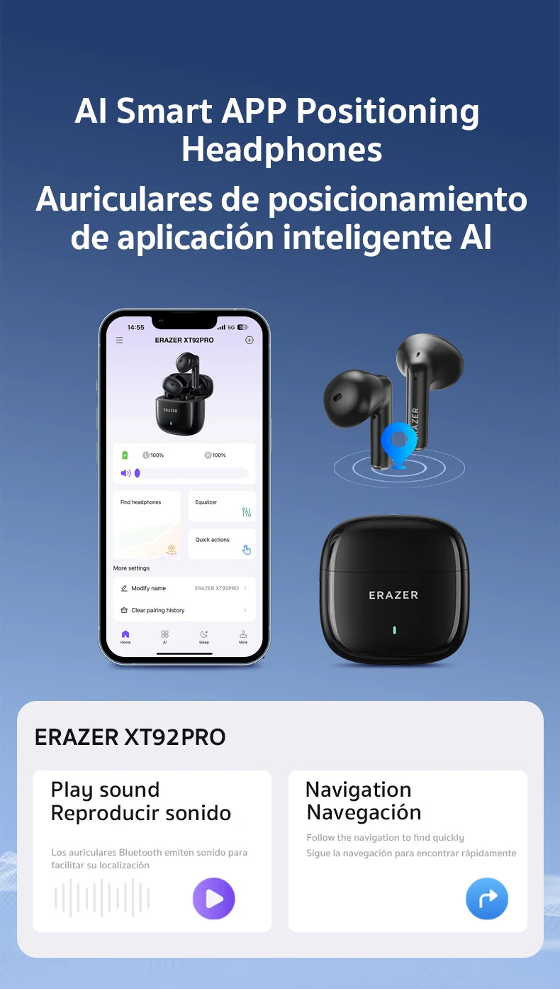 AI Real-Time Translation Wireless Earbuds XT92PRO