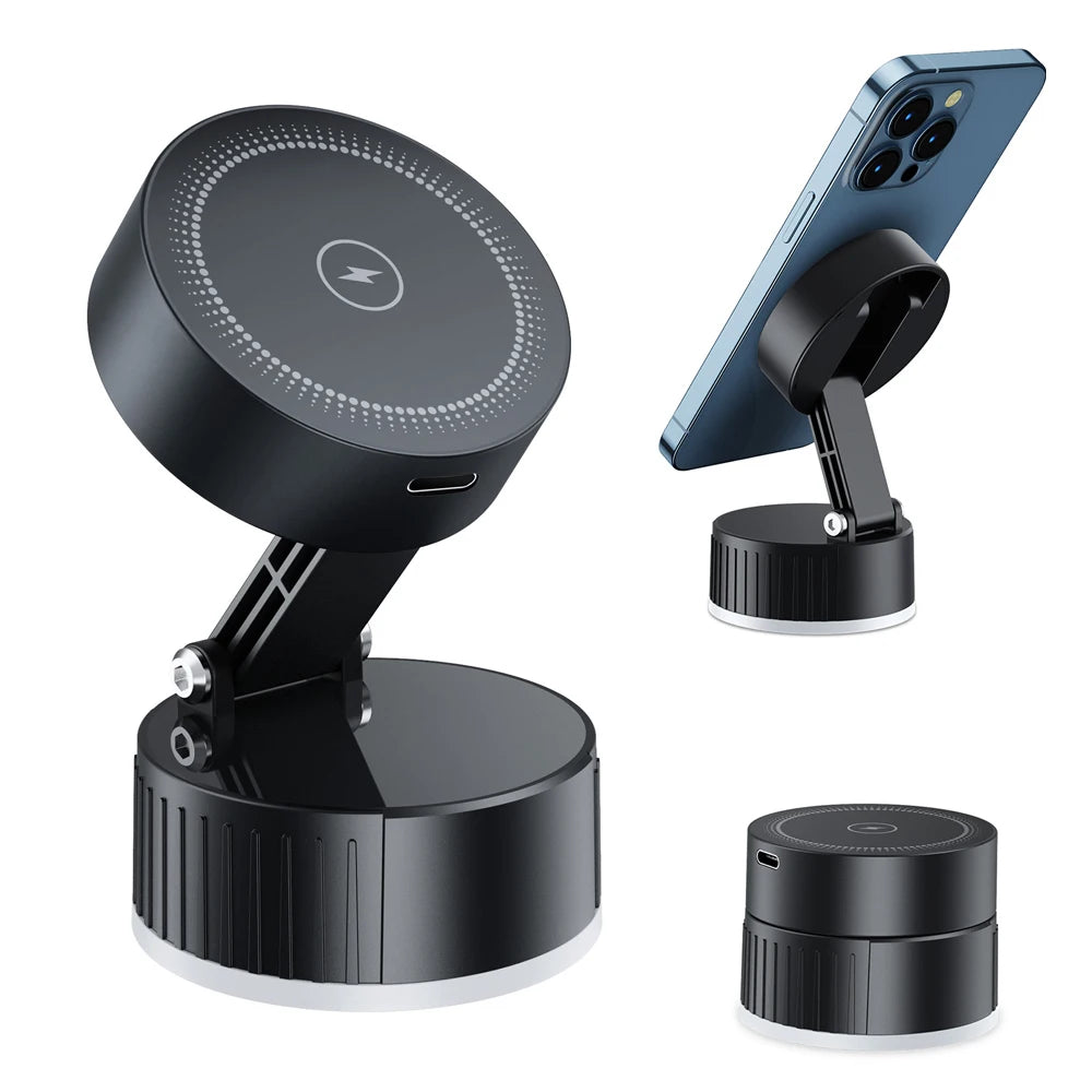 15W Magnetic Wireless Car Charger & Phone Holder