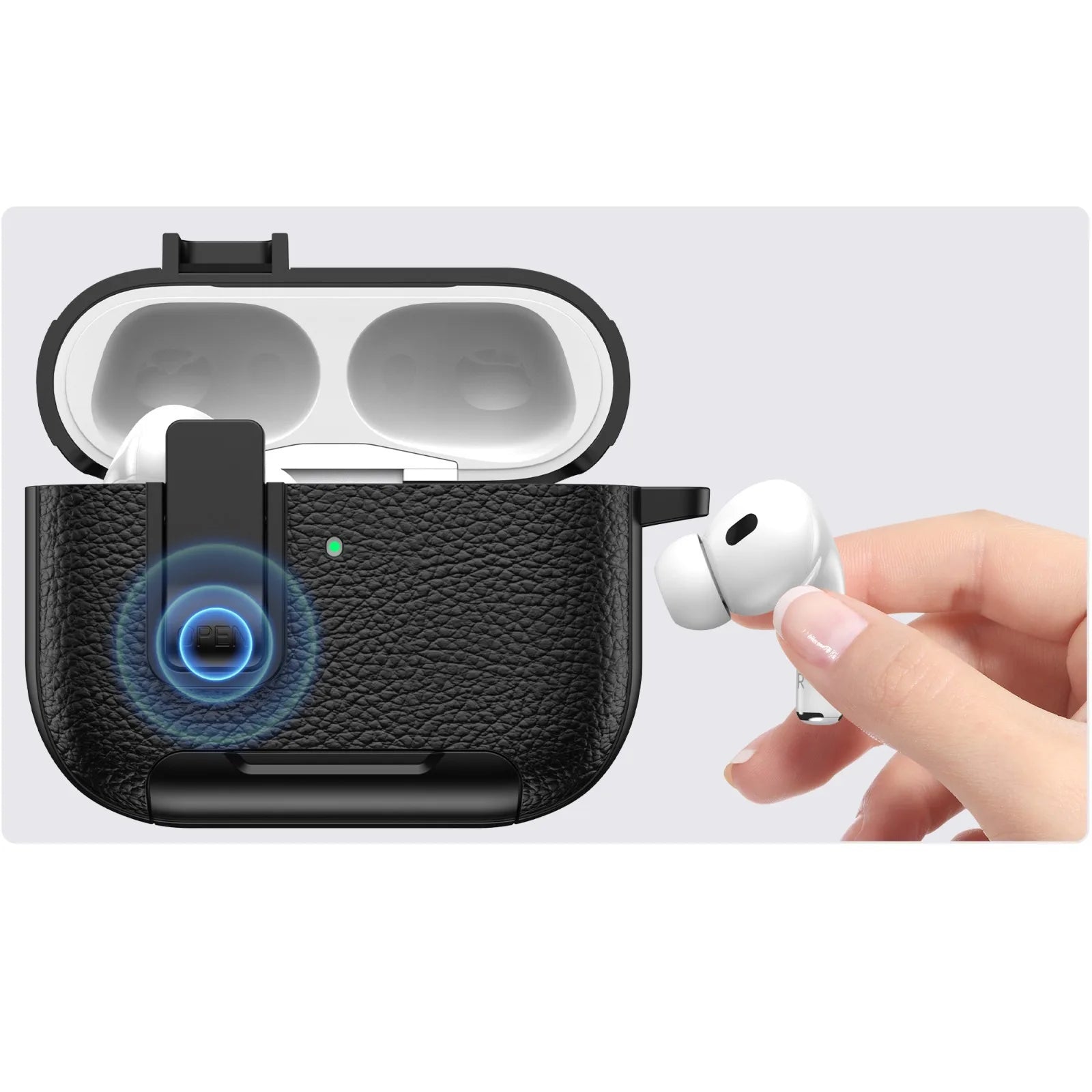 Phone Holder cortex Case For AirPods 1 2 3 4 Pro Case With Hook