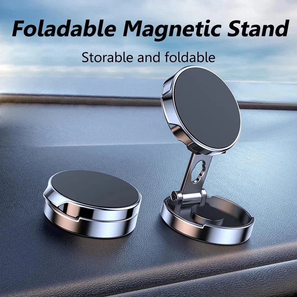 2025 Foldable Magnetic Car Phone Holder – Strong Grip Compact Dashboard Mount