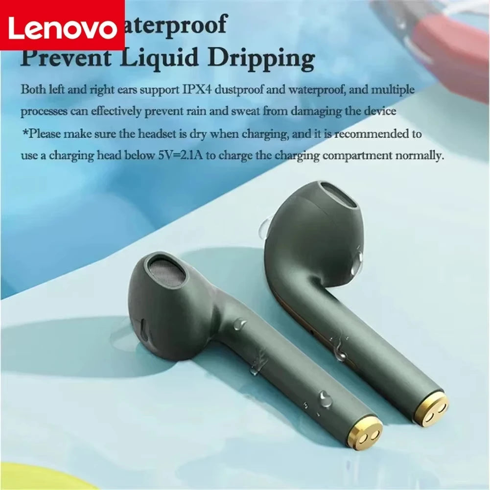 Lenovo J18 Wireless Earphone HiFI In-Ear Stereo With Microphone Waterproof Bluetooth Touch Noise-cancelling Various Headphones