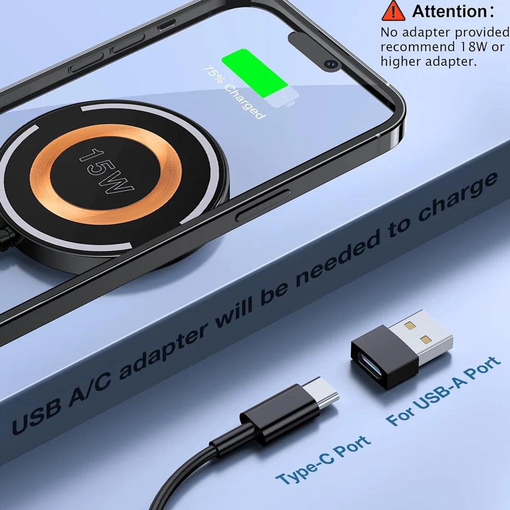 Magnetic Wireless Charger Pad for iPhone & Android